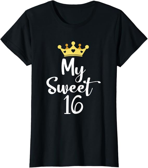 Amazon.com: My Sweet 16 Birthday Shirt 16th Birthday Party T-Shirt